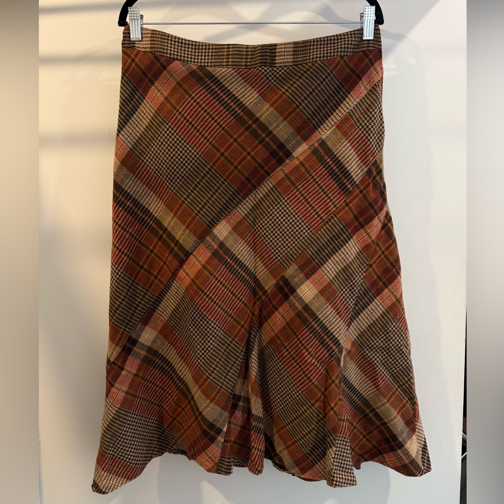 Steilmann Multicolor Plaid A-Line Skirt